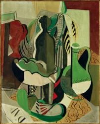 Still Life in Gray: Composition Yellow Leaf